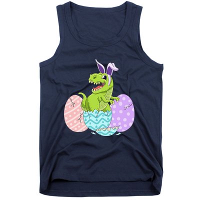 Cute Easter Dinosaur T Rex Bunny Easter Day Tank Top