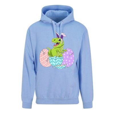 Cute Easter Dinosaur T Rex Bunny Easter Day Unisex Surf Hoodie