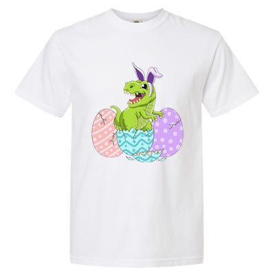 Cute Easter Dinosaur T Rex Bunny Easter Day Garment-Dyed Heavyweight T-Shirt