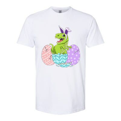 Cute Easter Dinosaur T Rex Bunny Easter Day Softstyle CVC T-Shirt