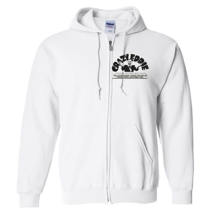 Crazy Eddie Department Store Retro Vintage Full Zip Hoodie