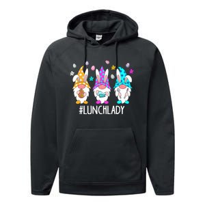 Cute Easter Day Gnome Love Lunch Lady Wo Matching Performance Fleece Hoodie