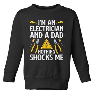 Cool Electrician Design For Dad Professional Electrician Toddler Sweatshirt