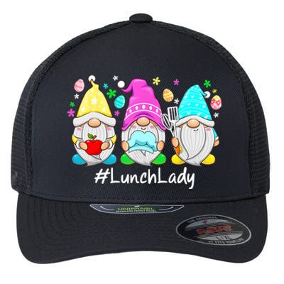 Cute Easter Day Gnome Love Lunch Lady Wo Matching Flexfit Unipanel Trucker Cap