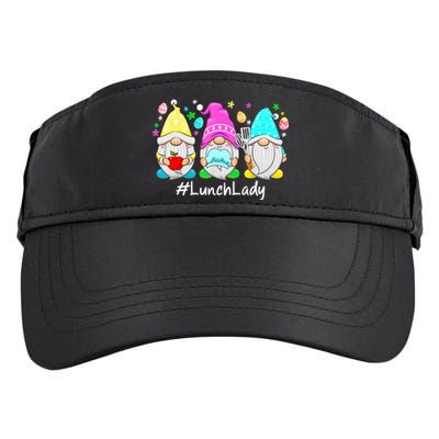 Cute Easter Day Gnome Love Lunch Lady Wo Matching Adult Drive Performance Visor