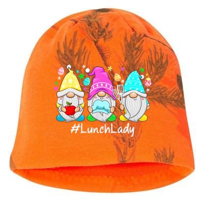 Cute Easter Day Gnome Love Lunch Lady Wo Matching Kati - Camo Knit Beanie