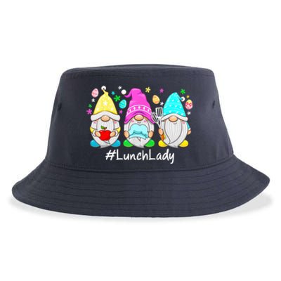 Cute Easter Day Gnome Love Lunch Lady Wo Matching Sustainable Bucket Hat