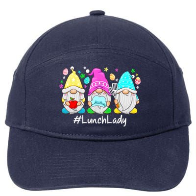 Cute Easter Day Gnome Love Lunch Lady Wo Matching 7-Panel Snapback Hat