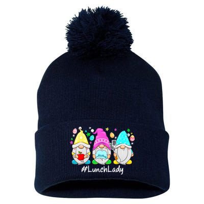 Cute Easter Day Gnome Love Lunch Lady Wo Matching Pom Pom 12in Knit Beanie