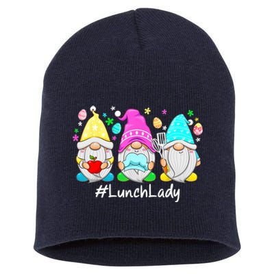 Cute Easter Day Gnome Love Lunch Lady Wo Matching Short Acrylic Beanie