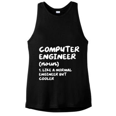 Computer Engineer Definition Funny Engineering Ladies PosiCharge Tri-Blend Wicking Tank