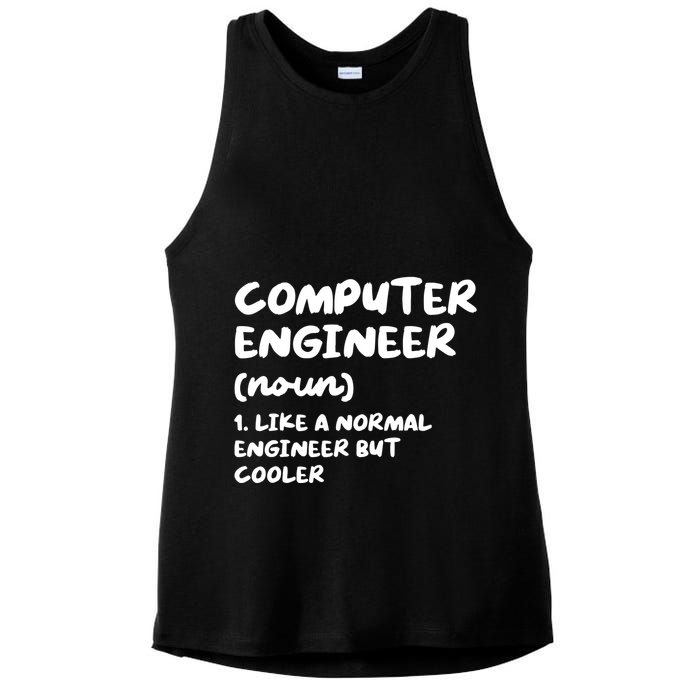 Computer Engineer Definition Funny Engineering Ladies PosiCharge Tri-Blend Wicking Tank