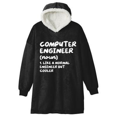 Computer Engineer Definition Funny Engineering Hooded Wearable Blanket
