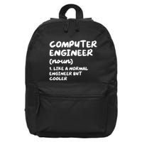Computer Engineer Definition Funny Engineering 16 in Basic Backpack