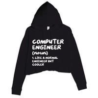 Computer Engineer Definition Funny Engineering Crop Fleece Hoodie