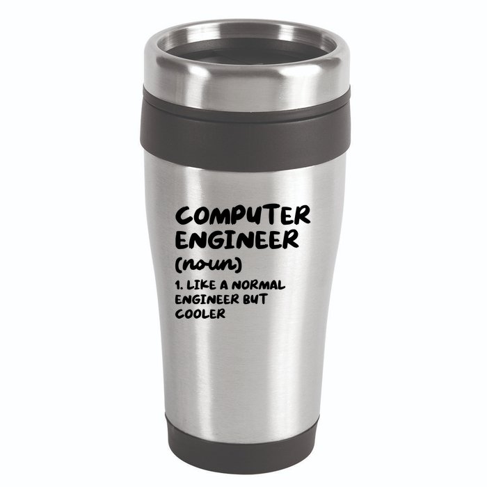 Computer Engineer Definition Funny Engineering 16oz Travel Tumbler