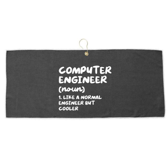 Computer Engineer Definition Funny Engineering Large Microfiber Waffle Golf Towel