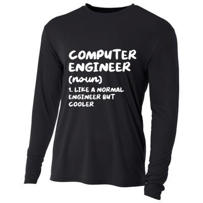 Computer Engineer Definition Funny Engineering Cooling Performance Long Sleeve Crew