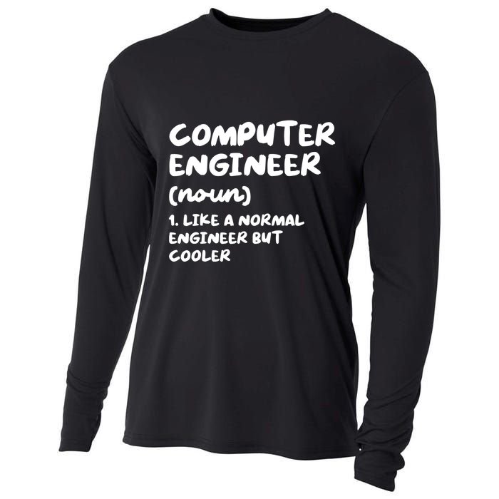 Computer Engineer Definition Funny Engineering Cooling Performance Long Sleeve Crew