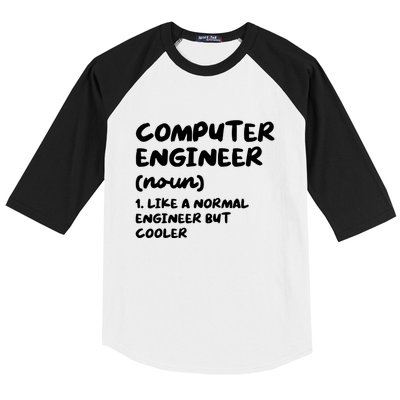 Computer Engineer Definition Funny Engineering Baseball Sleeve Shirt