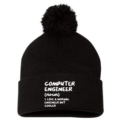 Computer Engineer Definition Funny Engineering Pom Pom 12in Knit Beanie
