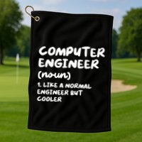 Computer Engineer Definition Funny Engineering Golf Towel