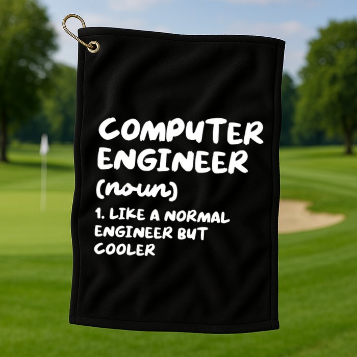 Computer Engineer Definition Funny Engineering Golf Towel