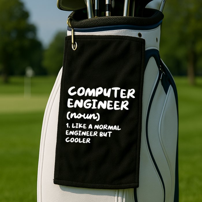 Computer Engineer Definition Funny Engineering Golf Towel