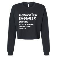 Computer Engineer Definition Funny Engineering Cropped Pullover Crew