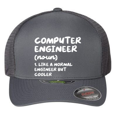 Computer Engineer Definition Funny Engineering Flexfit Unipanel Trucker Cap
