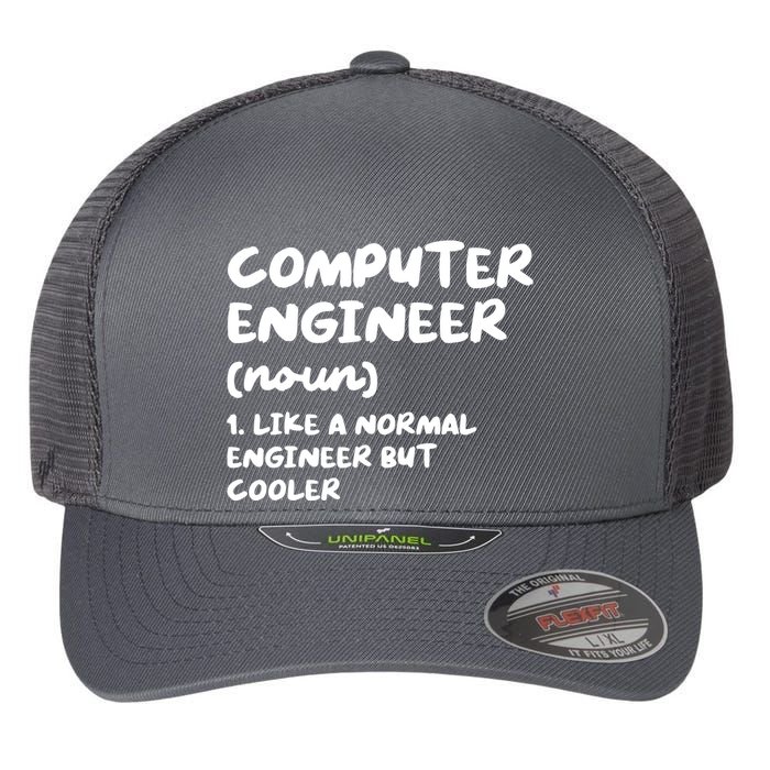Computer Engineer Definition Funny Engineering Flexfit Unipanel Trucker Cap