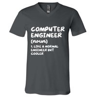 Computer Engineer Definition Funny Engineering V-Neck T-Shirt