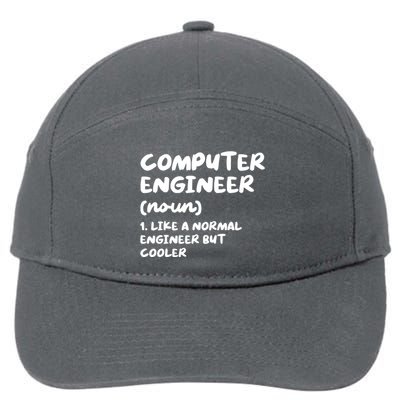 Computer Engineer Definition Funny Engineering 7-Panel Snapback Hat