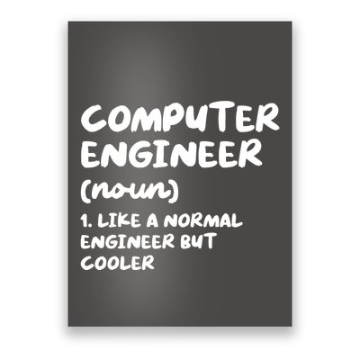 Computer Engineer Definition Funny Engineering Poster