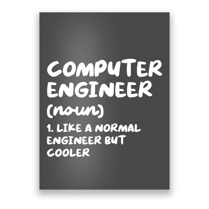 Computer Engineer Definition Funny Engineering Poster