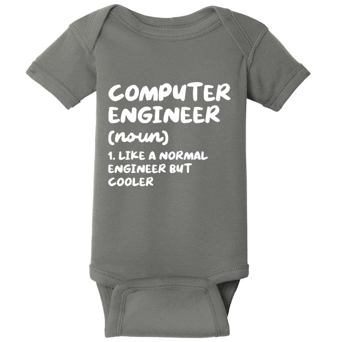 Computer Engineer Definition Funny Engineering Baby Bodysuit