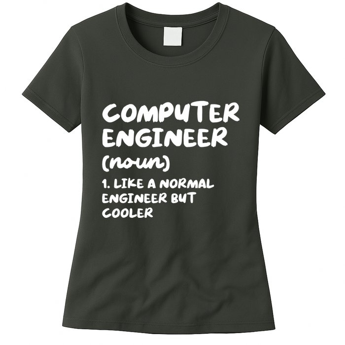 Computer Engineer Definition Funny Engineering Womens T-Shirt