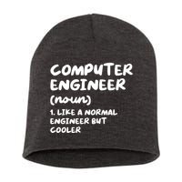 Computer Engineer Definition Funny Engineering Short Acrylic Beanie