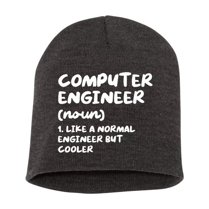 Computer Engineer Definition Funny Engineering Short Acrylic Beanie