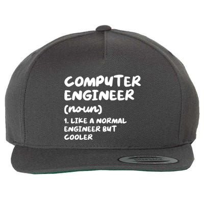 Computer Engineer Definition Funny Engineering Wool Snapback Cap