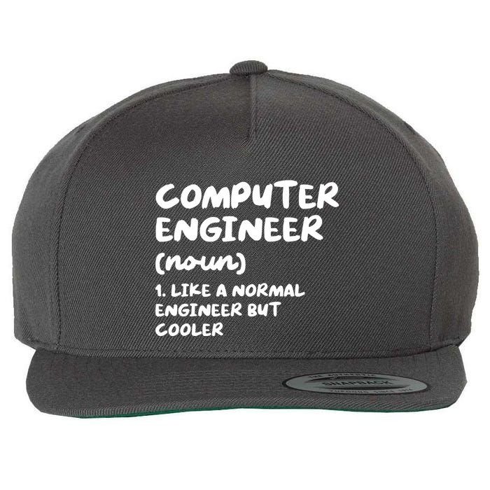 Computer Engineer Definition Funny Engineering Wool Snapback Cap