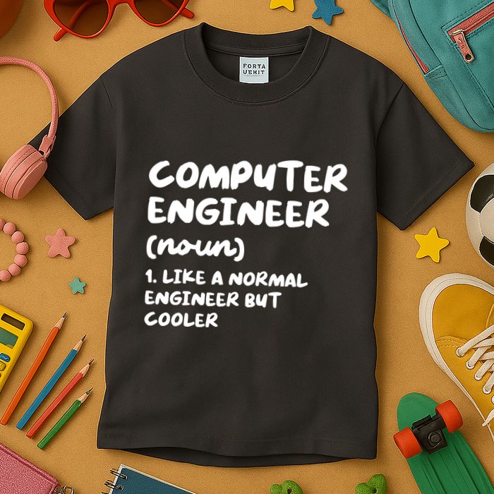Computer Engineer Definition Funny Engineering Kids T-Shirt