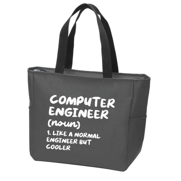 Computer Engineer Definition Funny Engineering Zip Tote Bag