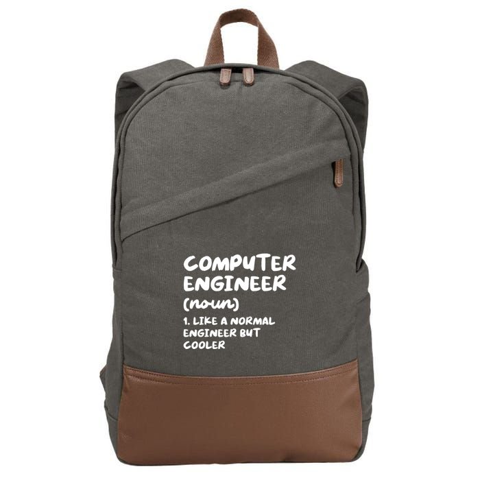 Computer Engineer Definition Funny Engineering Cotton Canvas Backpack