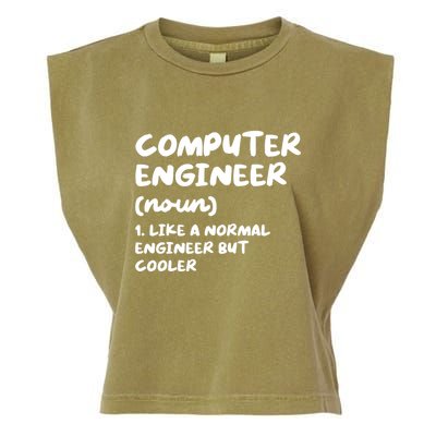 Computer Engineer Definition Funny Engineering Garment-Dyed Women's Muscle Tee