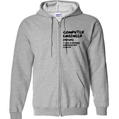 Computer Engineer Definition Funny Engineering Full Zip Hoodie