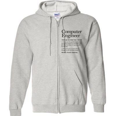 Computer Engineer Definition Apparel Computer Engineering Full Zip Hoodie