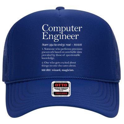 Computer Engineer Definition Apparel Computer Engineering High Crown Mesh Back Trucker Hat