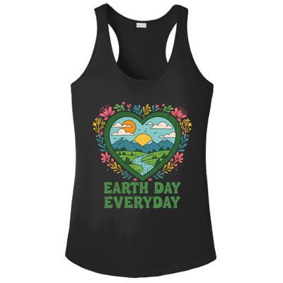 Cute Earth Day Everyday Retro Vintage Cute Gift Ladies PosiCharge Competitor Racerback Tank