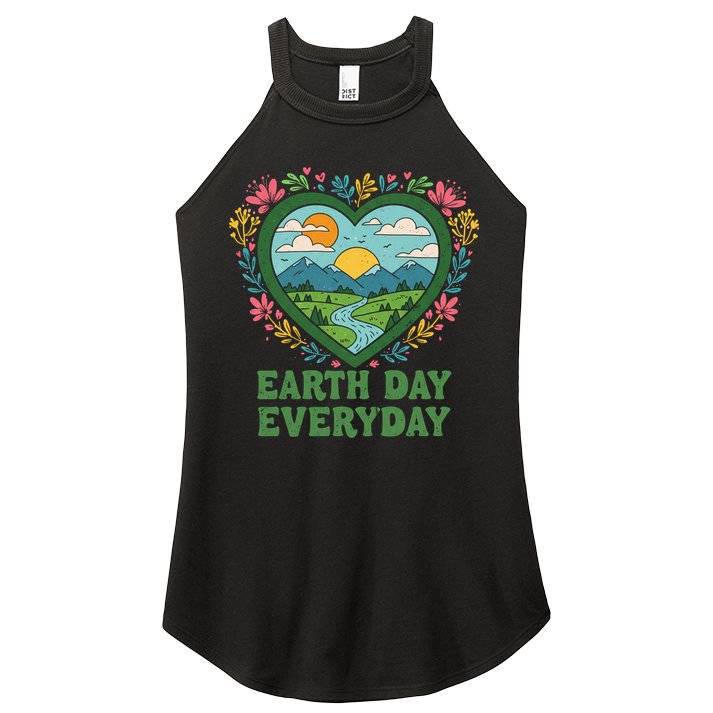 Cute Earth Day Everyday Retro Vintage Cute Gift Women's Perfect Tri Rocker Tank